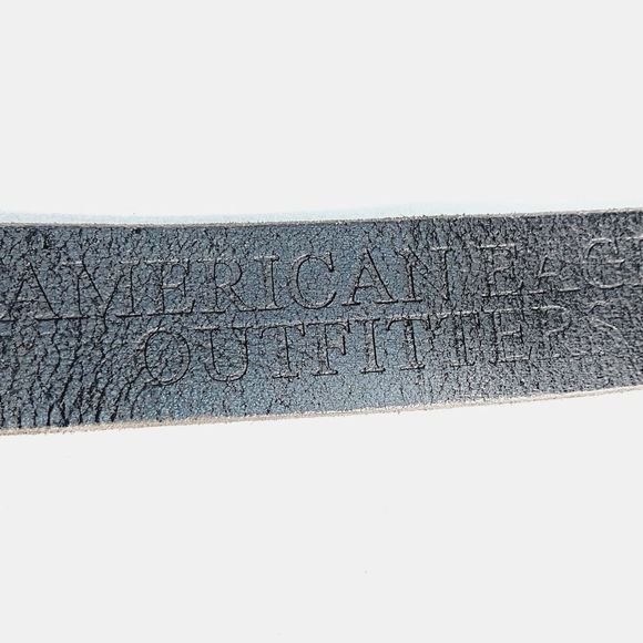 American Eagle Genuine Leather Belt Unisex Size XL Basic Black Distressed - Picture 8 of 11